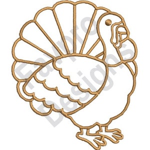 Turkey Outline - Machine Embroidery Design