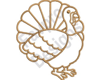 Turkey Outline - Machine Embroidery Design