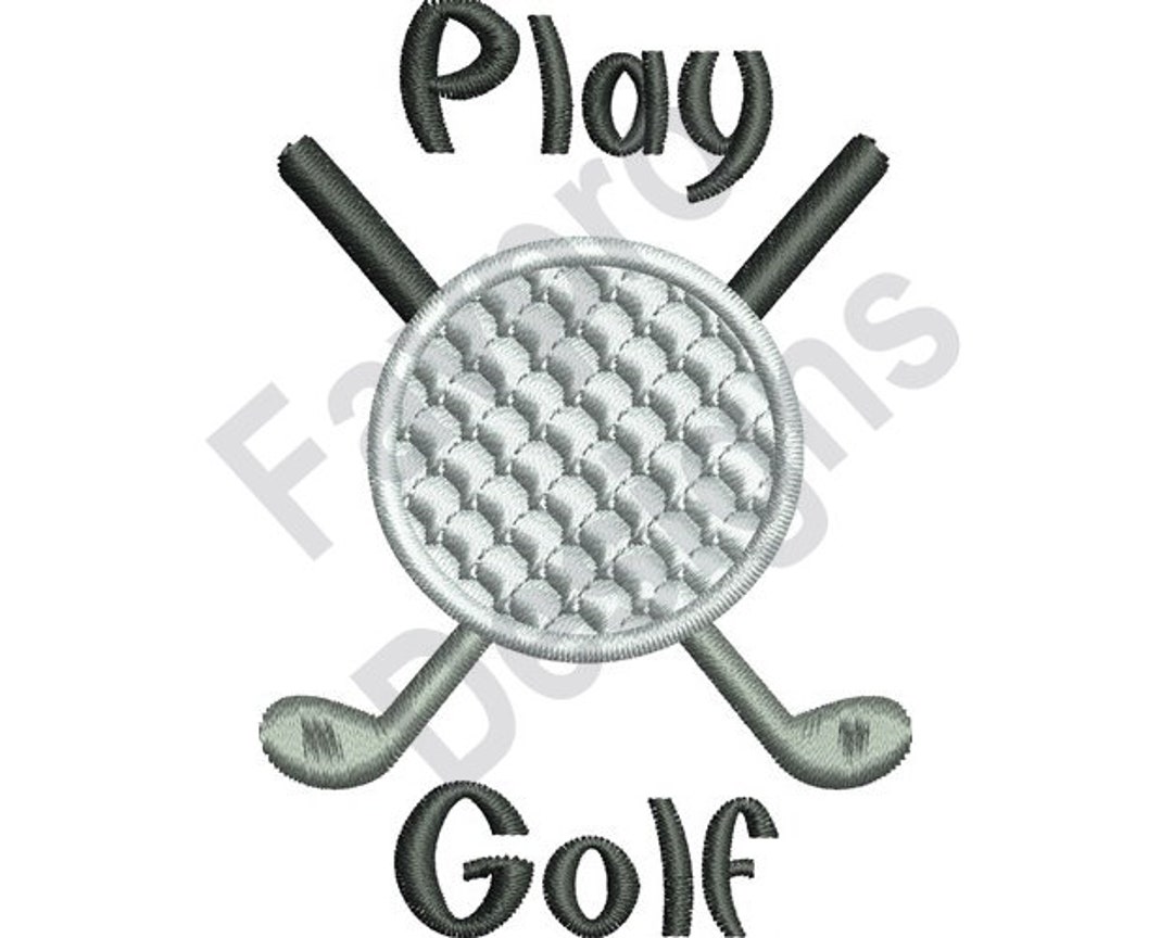Golf Machine Embroidery Design Etsy