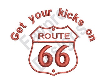 Route 66 Outline - Machine Embroidery Design