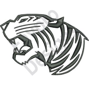 Tiger Head Outline - Machine Embroidery Design