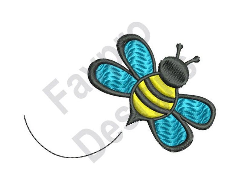 Bumble Bee Machine Embroidery Design Etsy