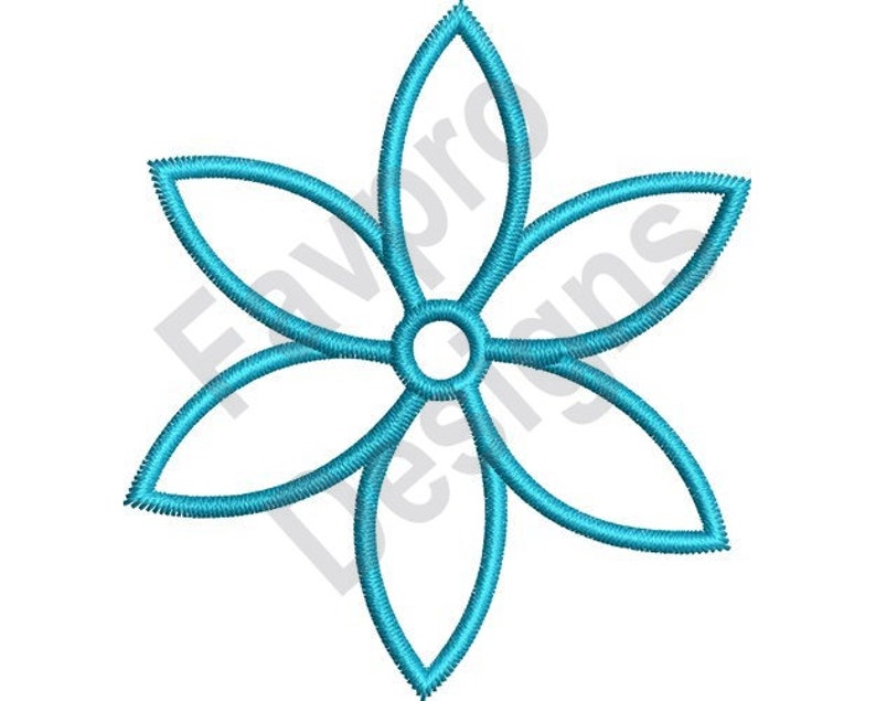 Blume Umriss Maschine Stickerei-Design - Etsy.de