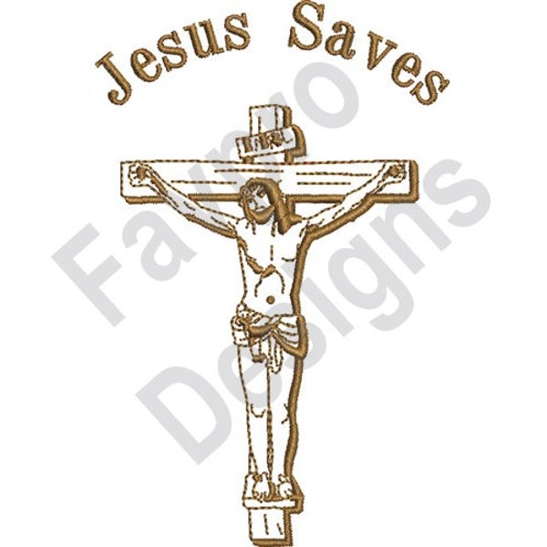 Jesus Saves - Machine Embroidery Design