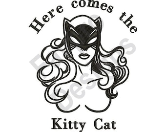 Here Comes The Kitty Cat - Machine Embroidery Design