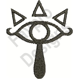 Sheikah Eye Outline - Machine Embroidery Design