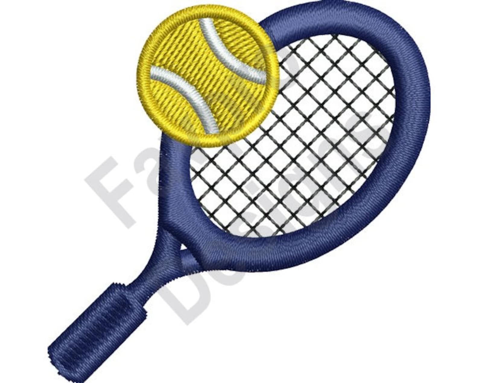 Tennis Racket Machine Embroidery Design Etsy UK