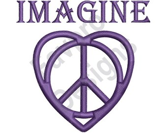 Imagine Heart - Diseño de bordado de máquina