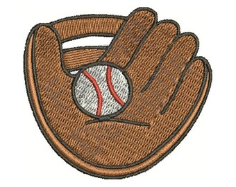 Baseball Glove - Machine Embroidery Design