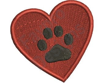 Heart And Paw - Machine Embroidery Design