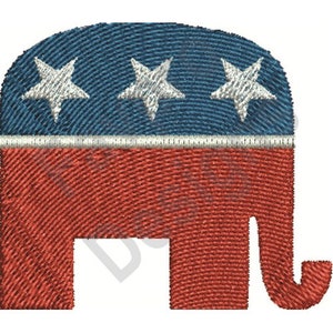 Republican Logo - Machine Embroidery Design