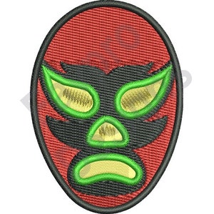 Lucha Libre Head - Machine Embroidery Design