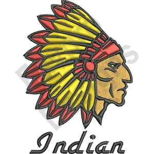 Indian Head Super Chief - Machine Embroidery Design