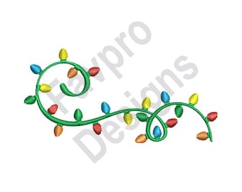Holiday Lights - Machine Embroidery Design