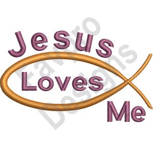 Jesus Loves Me - Machine Embroidery Design