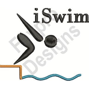 I Swim - Machine Embroidery Design