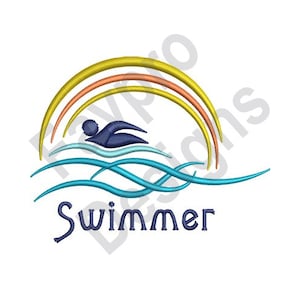 Swimmer - Machine Embroidery Design