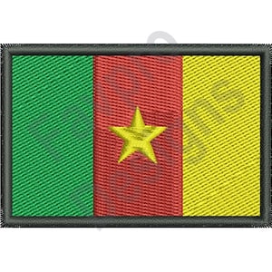 Bandera de Camerún - diseño de máquina del bordado