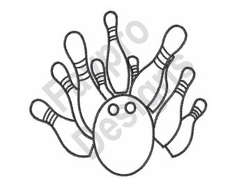 Bowling Outline - Machine Embroidery Design