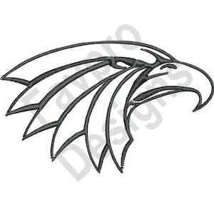Hawk Outline - Machine Embroidery Design