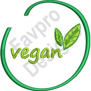 Vegan Design - Machine Embroidery Design