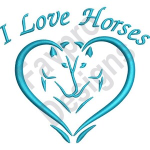 Love Horses - Machine Embroidery Design