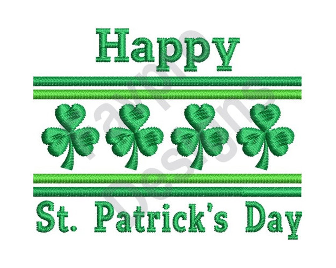 free machine embroidery st patricks day
