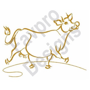 Happy Cow - Machine Embroidery Design