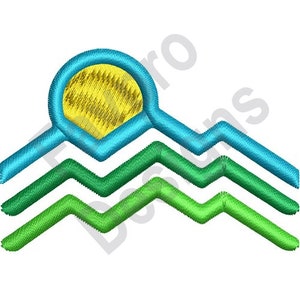 Mountain Outline - Machine Embroidery Design