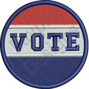 Vote Button - Machine Embroidery Design