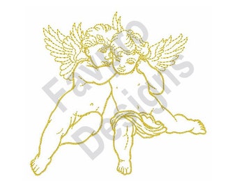 Cupids Outline - Machine Embroidery Design