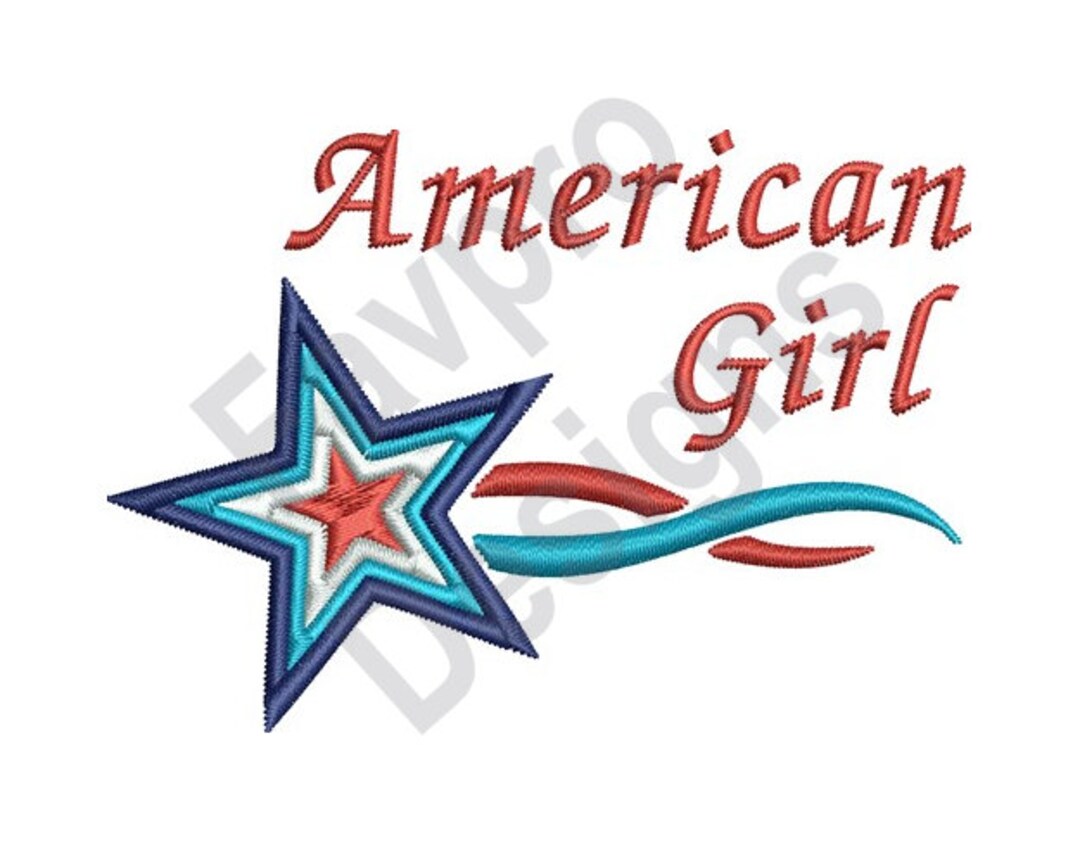 American Girl Star Machine Embroidery Design Etsy