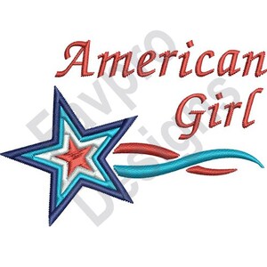 American Girl Star - Machine Embroidery Design