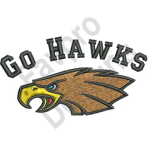 Hawk Mascot - Machine Embroidery Design