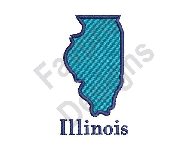 Illinois Machine Embroidery Design Etsy UK