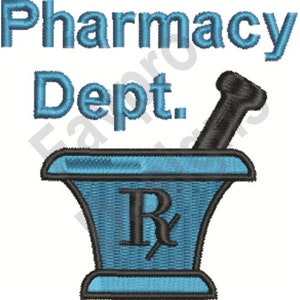 Pharmacy Dept - Machine Embroidery Design