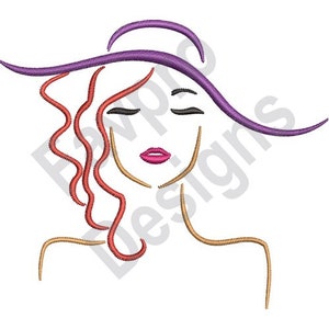 Hat Woman - Machine Embroidery Design