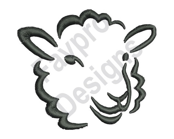 Schaf Umriss Stickdatei Maschinenstickerei - Etsy.de