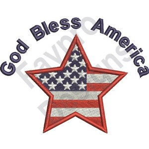 God Bless America - Machine Embroidery Design