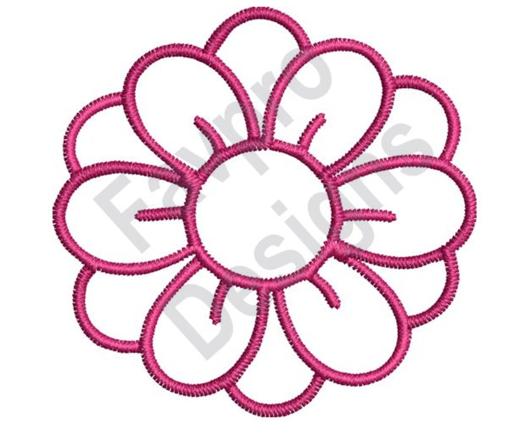 Pretty Flower - Machine Embroidery Design - Etsy