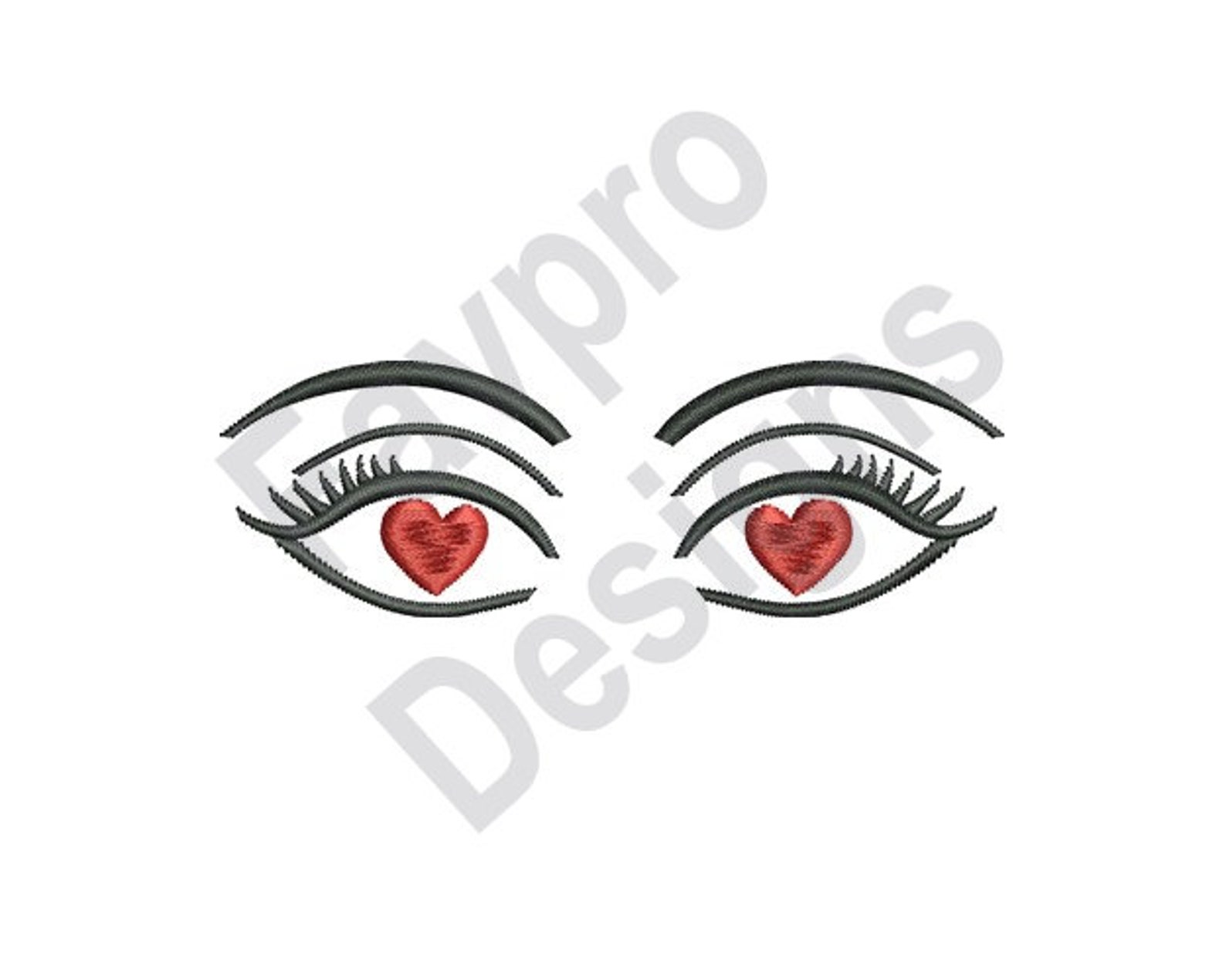 Heart Eyes Machine Embroidery Design Etsy