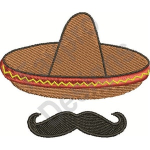 Mexican Mustache - Machine Embroidery Design