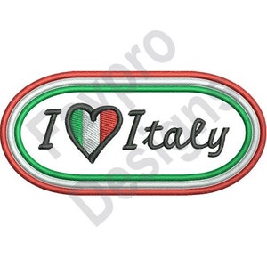 Love Italy - Diseño de bordado a máquina