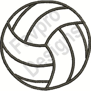 Volleyball Outline - Machine Embroidery Design