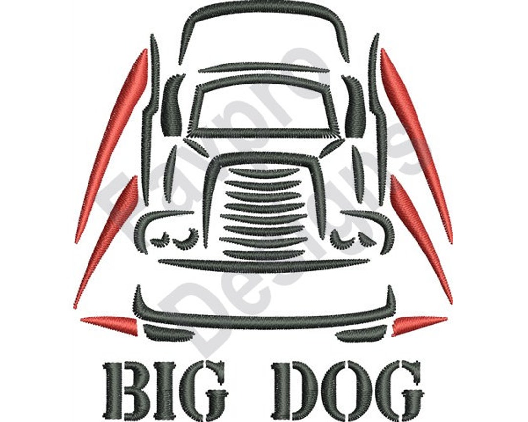 Big Dog Machine Embroidery Design Etsy