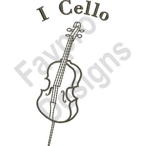 I Cello - Machine Embroidery Design