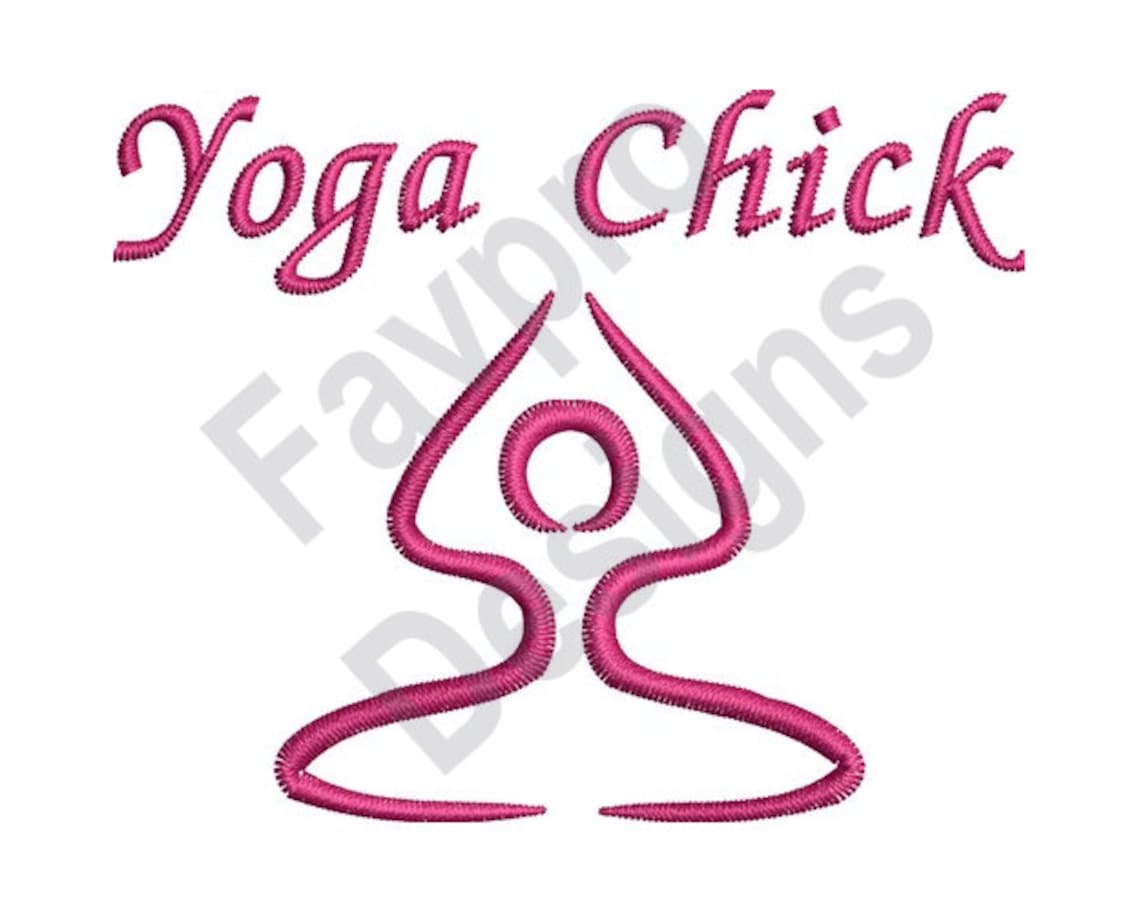 Buy Yoga Chick Machine Embroidery Design Online in India Etsy