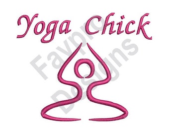 Yoga-Chick - Maschine Stickerei-Design