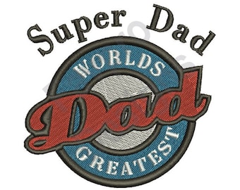 Papá Super - diseño de máquina del bordado