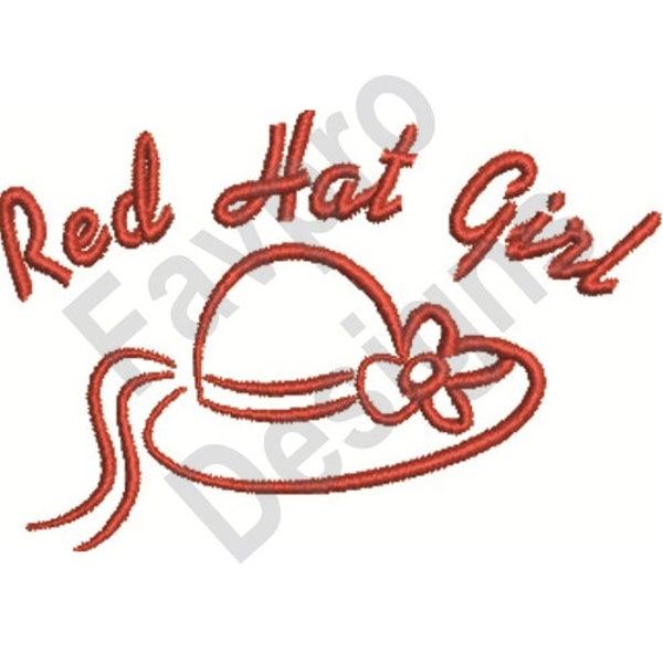 Red Hat Girl - Machine Embroidery Design